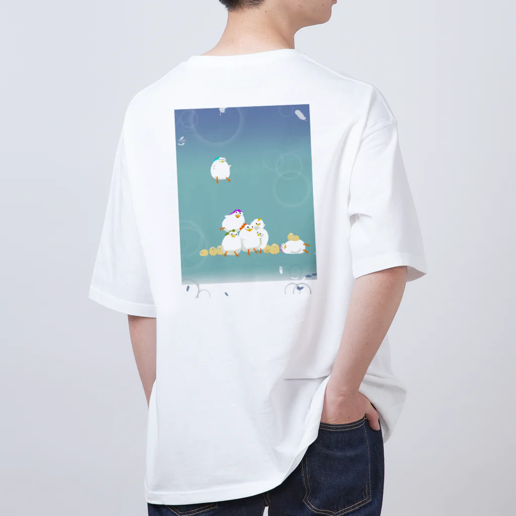 ニワトリ隊長のニワトリ隊集合 Tシャツ オーバーサイズTシャツ