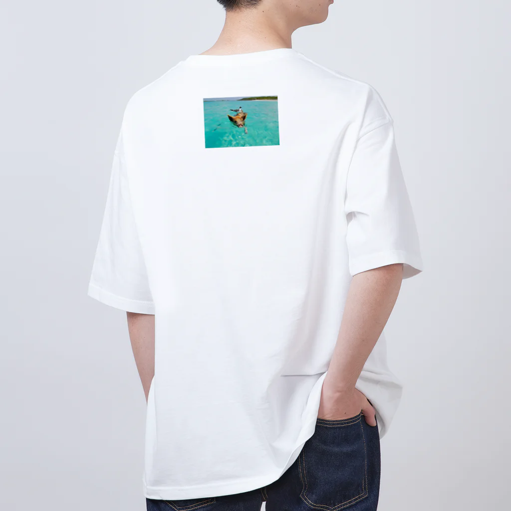 MOMOTAKAショップの海のかけら - ピグとバード Oversized T-Shirt