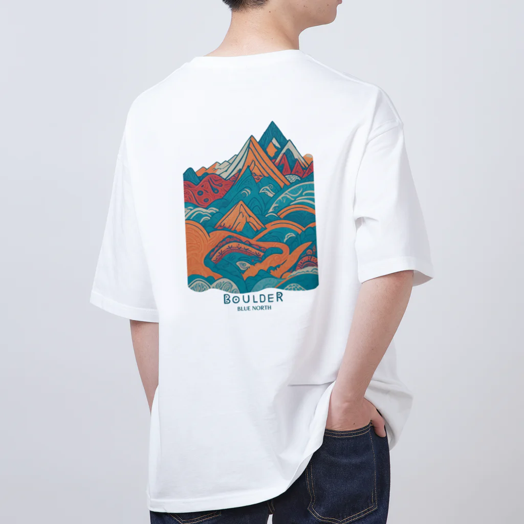 aokitaの【BLUE NORTH】ボルダーデザイン5 オーバーサイズTシャツ