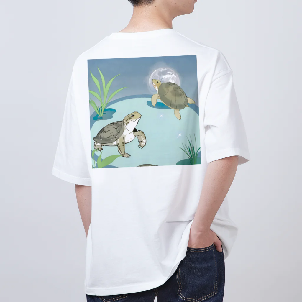 norizoouの月とスッポン オーバーサイズTシャツ