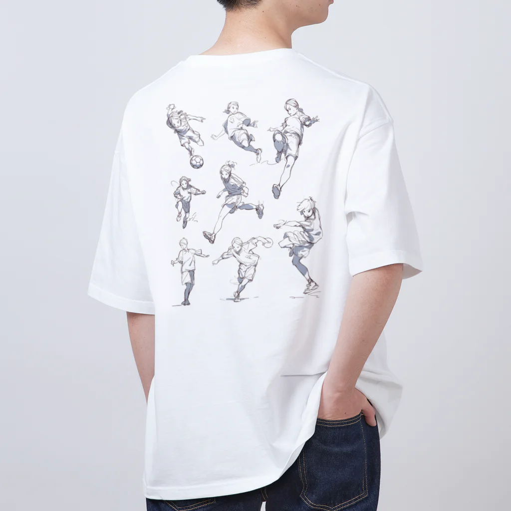 sports_musumeのサッカー女子 Oversized T-Shirt