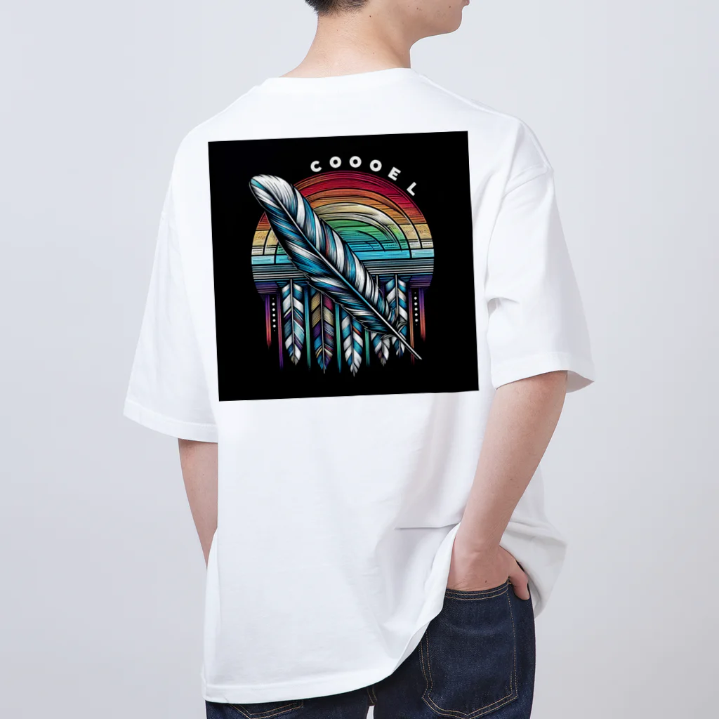 safarin001の羽と虹※クール Oversized T-Shirt