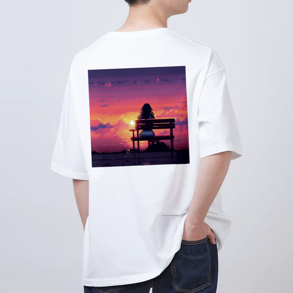 空が好きの夕日女の子① Oversized T-Shirt