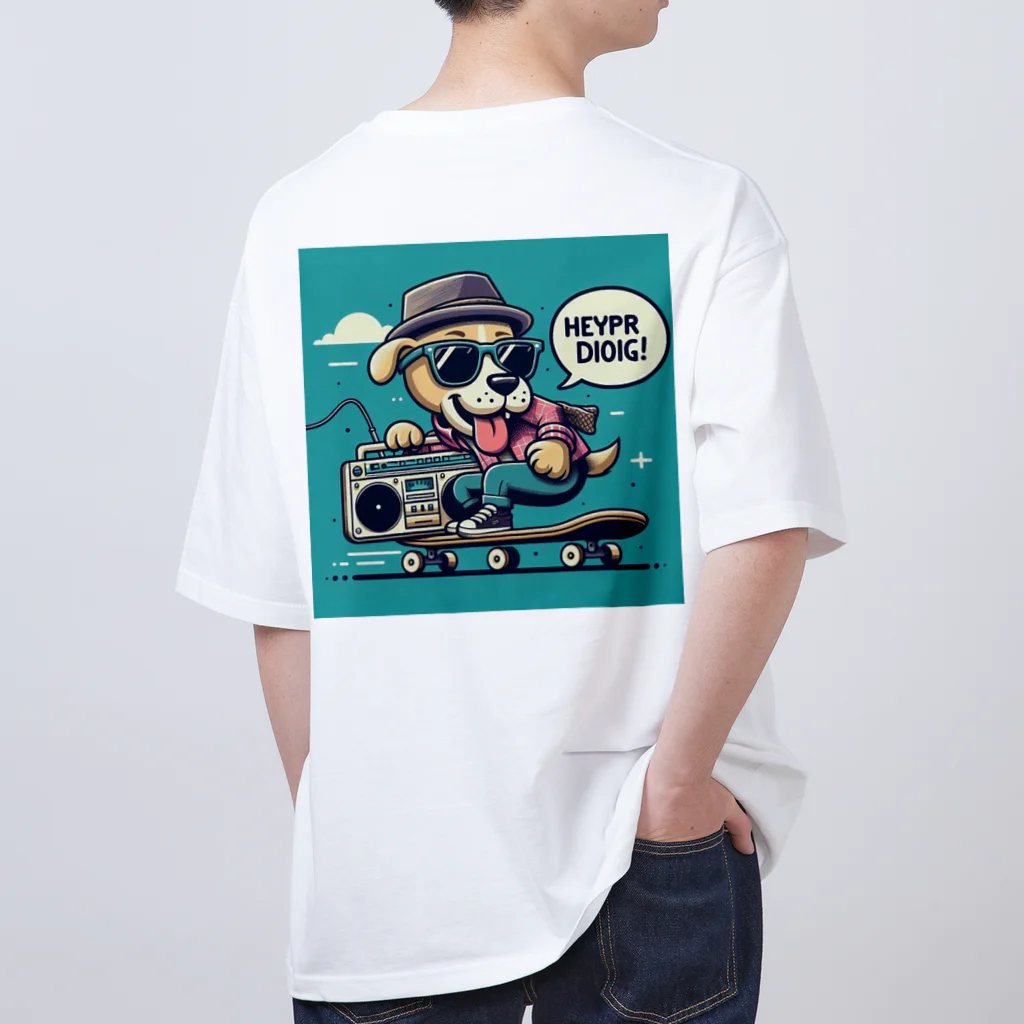 無気力のスケボーわんこ2 オーバーサイズTシャツ