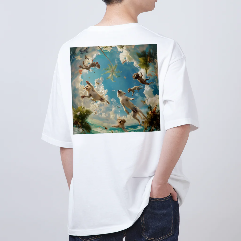 AQUAMETAVERSEのワンちゃんたちのパラダイス アメジスト 2846 Oversized T-Shirt