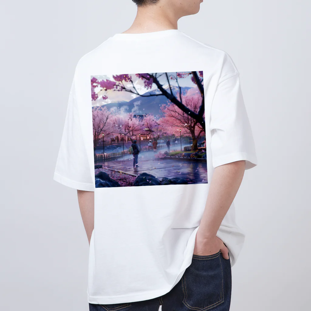 AQUAMETAVERSEの満開の桜を鑑賞する私 アメジスト 2846 オーバーサイズTシャツ