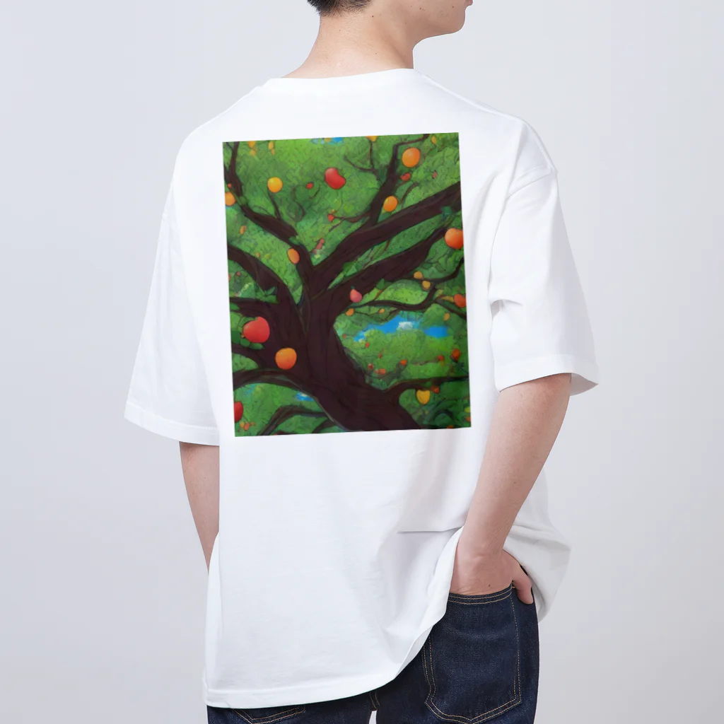 imagine wear0424のりんごとオレンジのなる木 Oversized T-Shirt