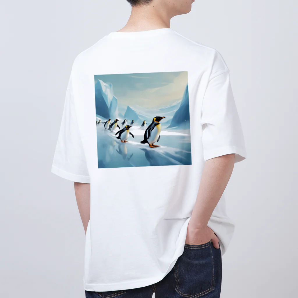 Toppogidaikonの競争するペンギン達 Oversized T-Shirt