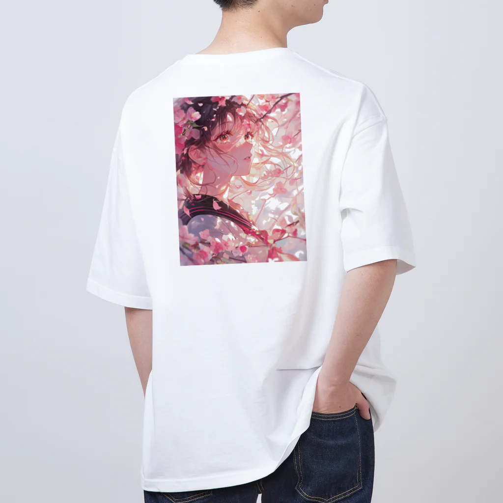 AQUAMETAVERSEの桜と私ラフルール1859 オーバーサイズTシャツ