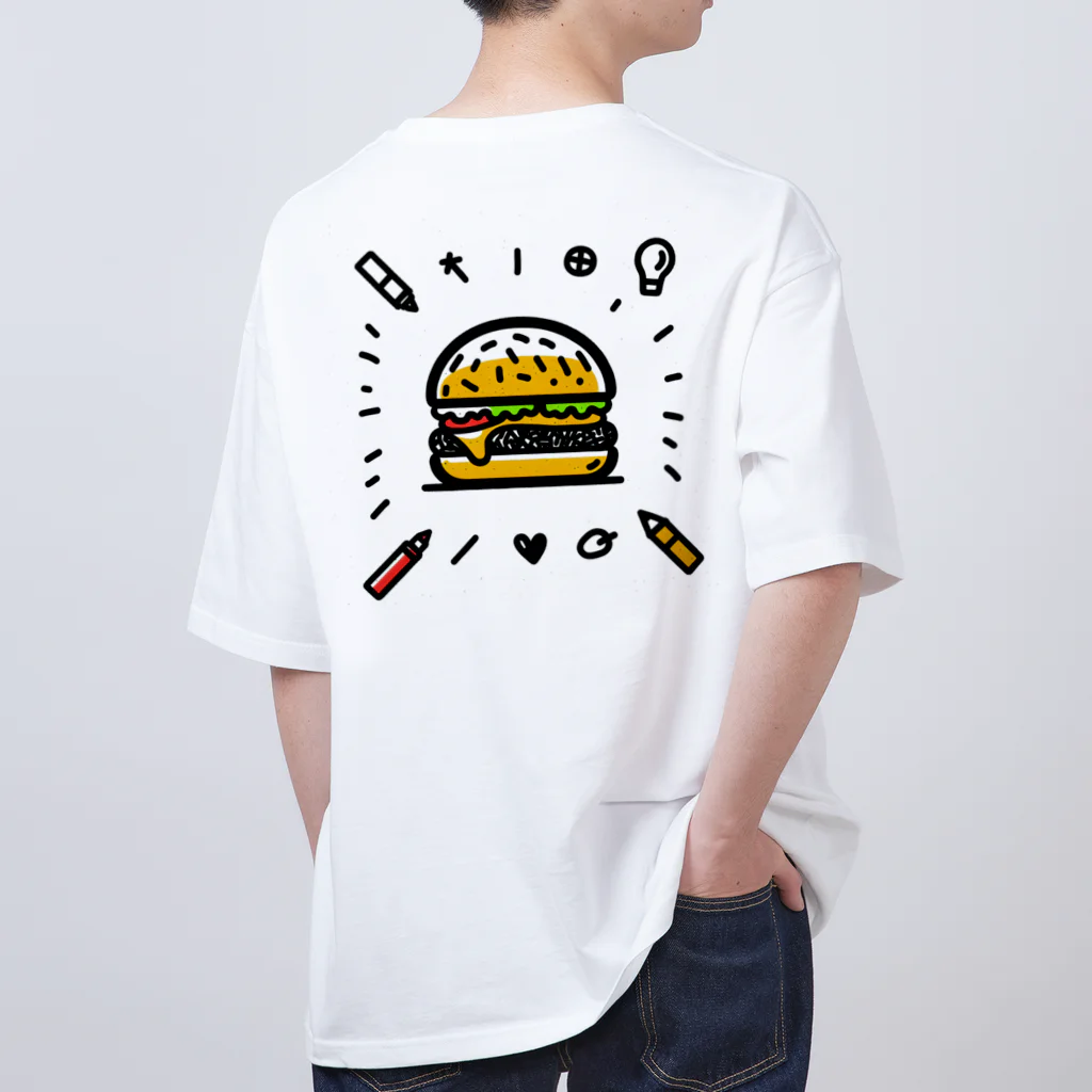 Nのハンバーガーくん オーバーサイズTシャツ