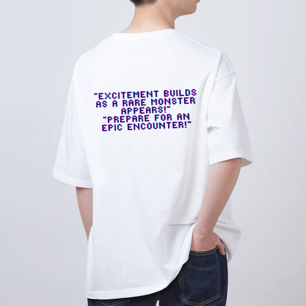 “FIRE STAR” 8-bit cube studioのドットMOB D-01 Oversized T-Shirt