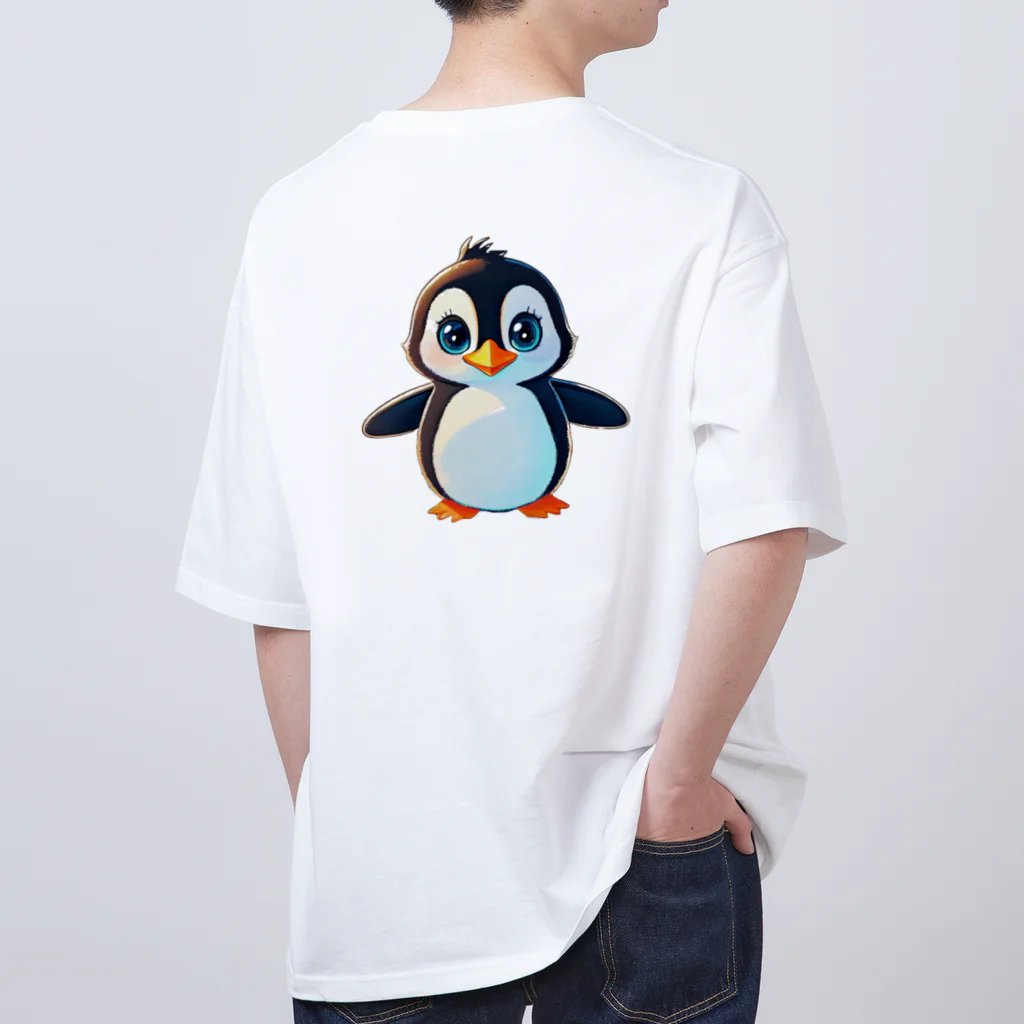 いろは物語のペンギンが一輪車に乗る！ Oversized T-Shirt