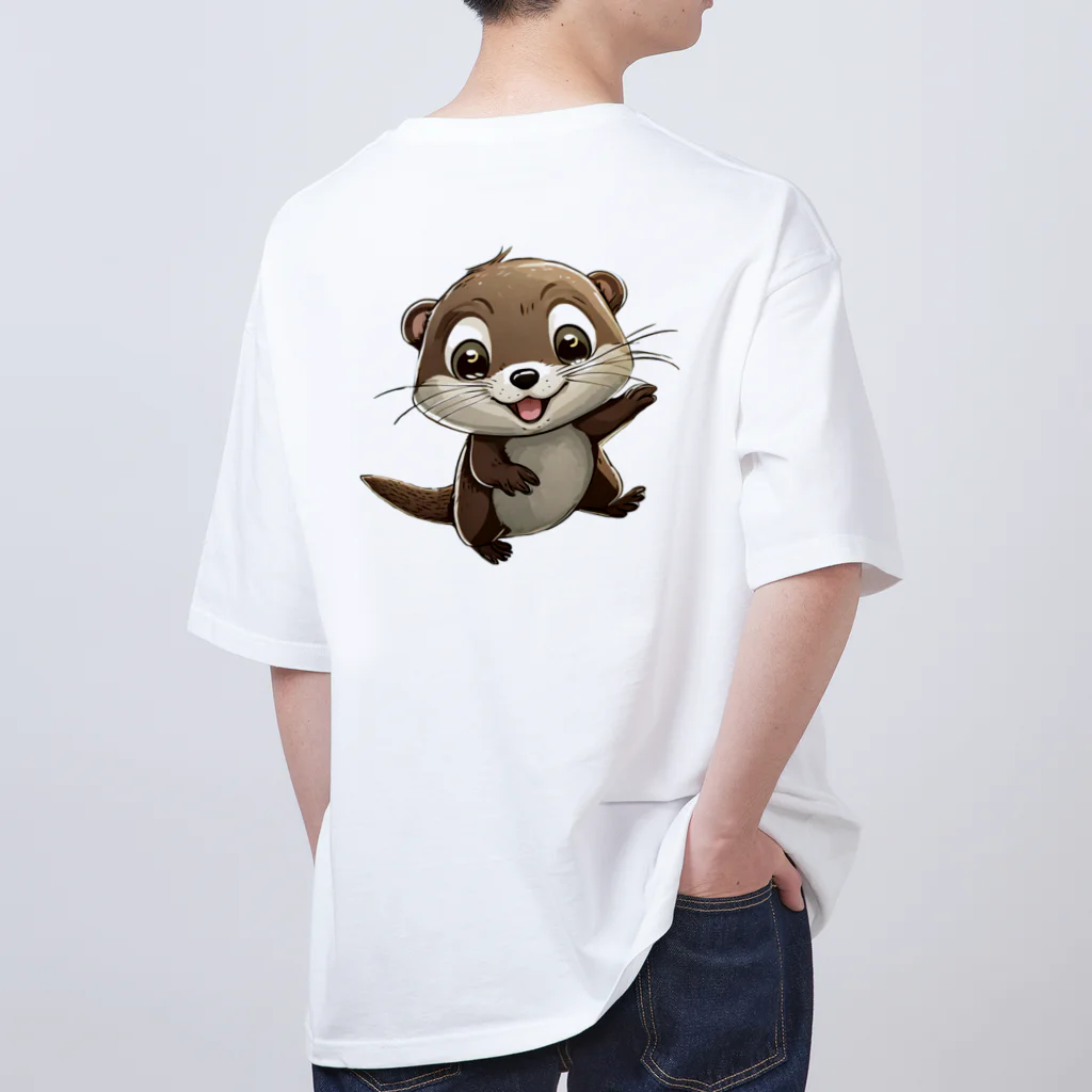 いろは物語のコツメカワウソが花屋でアルバイトしています！ オーバーサイズTシャツ