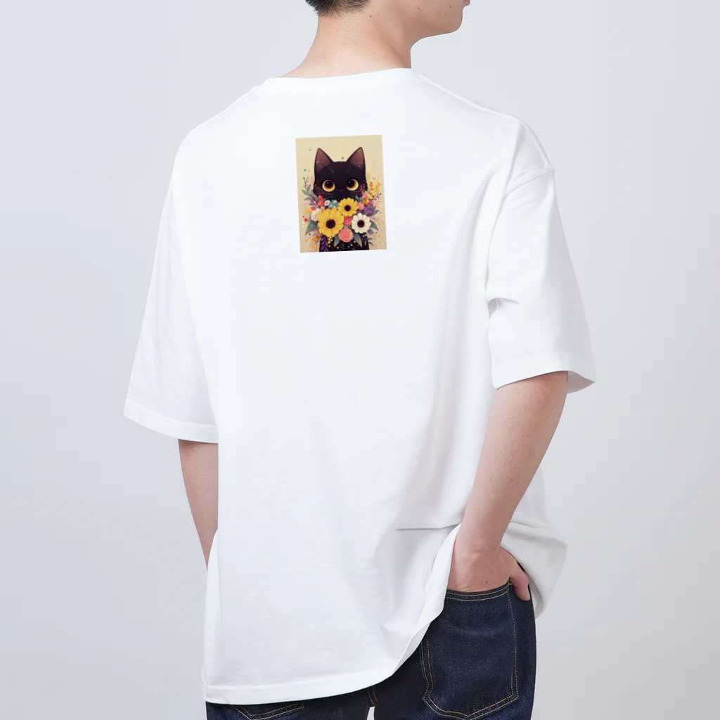 AQUAMETAVERSEの花束を猫に　Hime  253 Oversized T-Shirt