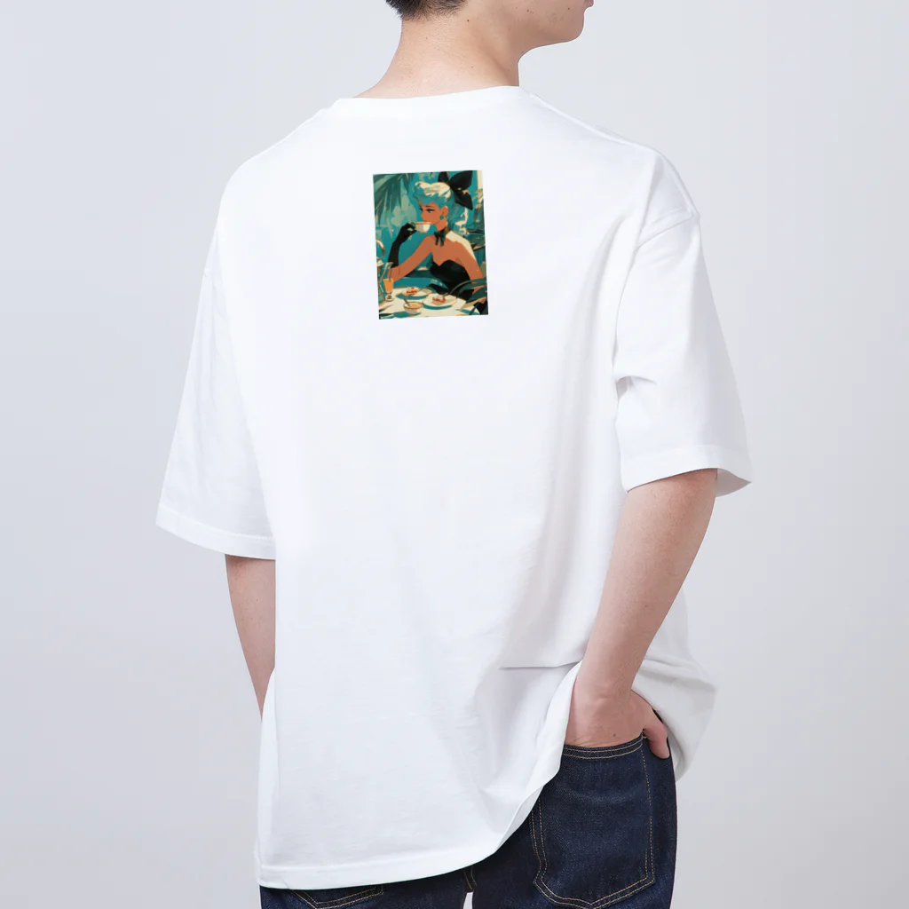 AQUAMETAVERSEのティファニーでお茶を　Hime  2530 Oversized T-Shirt