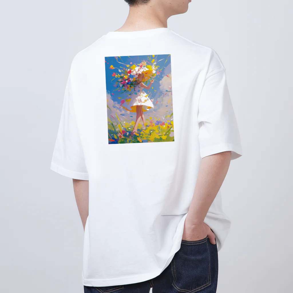 AQUAMETAVERSEの花のささやき　ラフルール　1859 オーバーサイズTシャツ