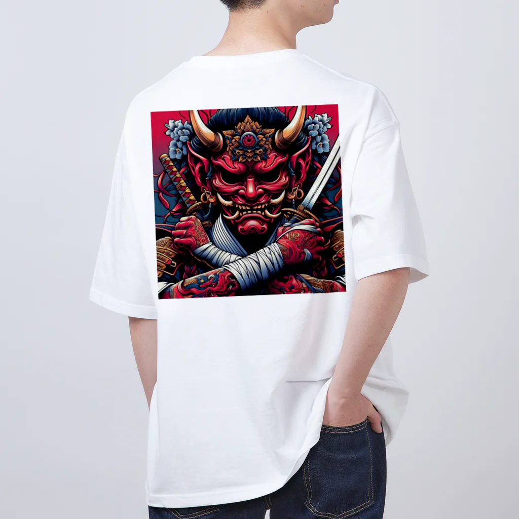 ARMORのスカルグローブと般若 Oversized T-Shirt