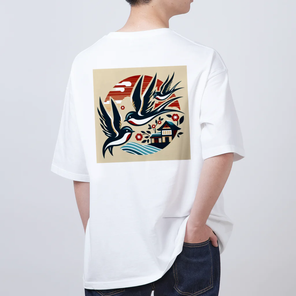 ハリネズミ商会のツバメ Oversized T-Shirt