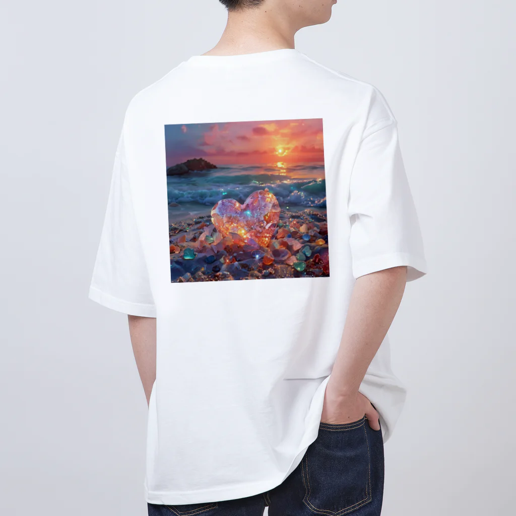 Mellow-Skyの美しすぎるハートシーグラス オーバーサイズTシャツ