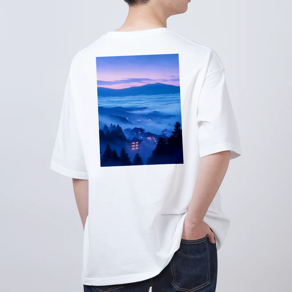 AQUAMETAVERSEの雲海とホテル街の灯　ラフルール　1859 オーバーサイズTシャツ