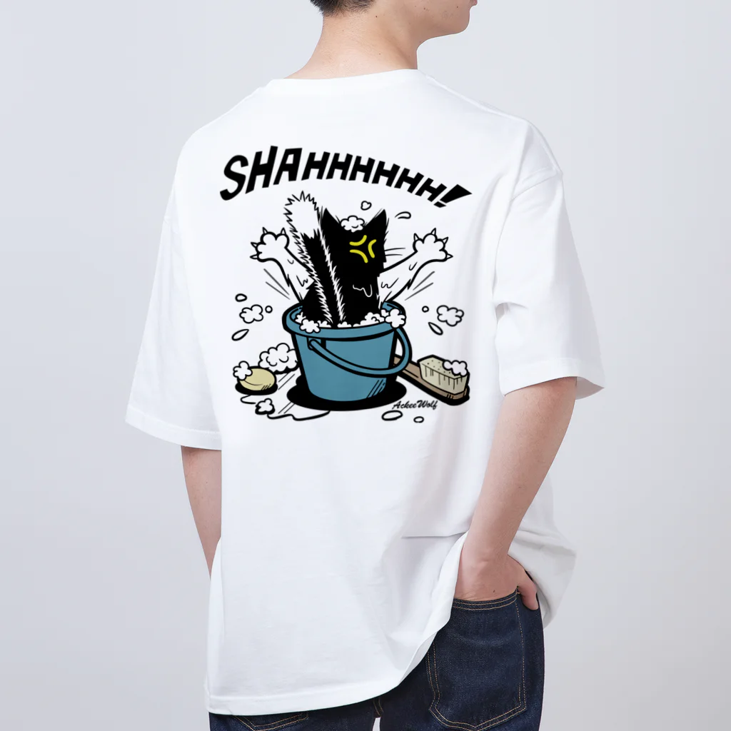 AckeeWolf Art Shopの猫シャンプー オーバーサイズTシャツ