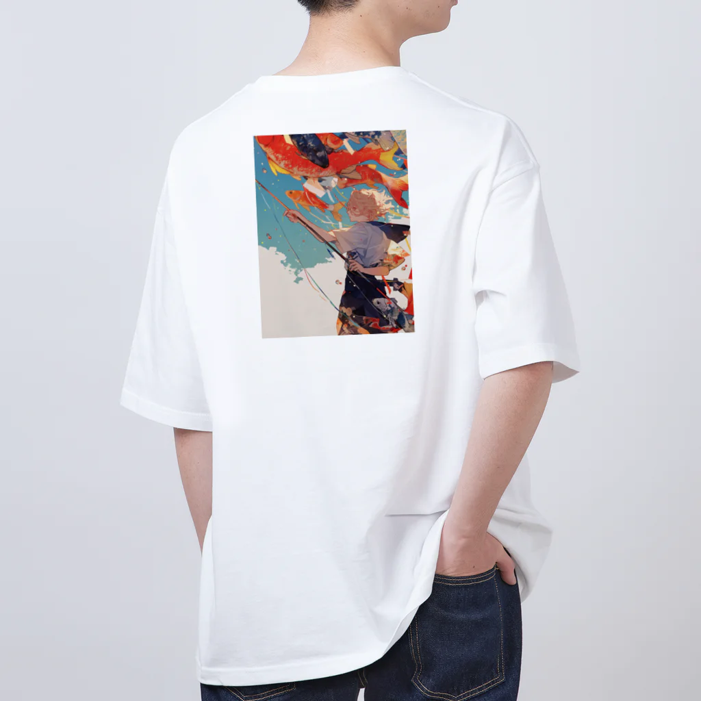 AQUAMETAVERSEの鯉のぼりを操る男の子　ラフルール　1859 Oversized T-Shirt