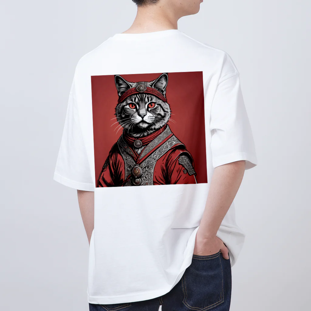 hogarakuの縄文猫 オーバーサイズTシャツ