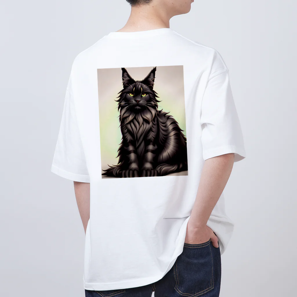 24Nyanの黒猫A オーバーサイズTシャツ