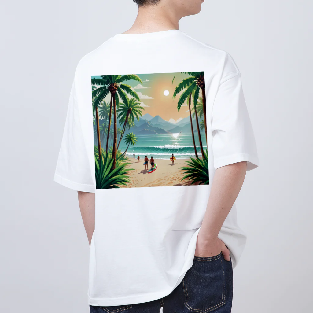Paradise ExploreのPalm Breeze Bliss オーバーサイズTシャツ