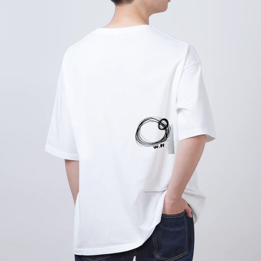 White-Holeのライトランゲージアート Oversized T-Shirt