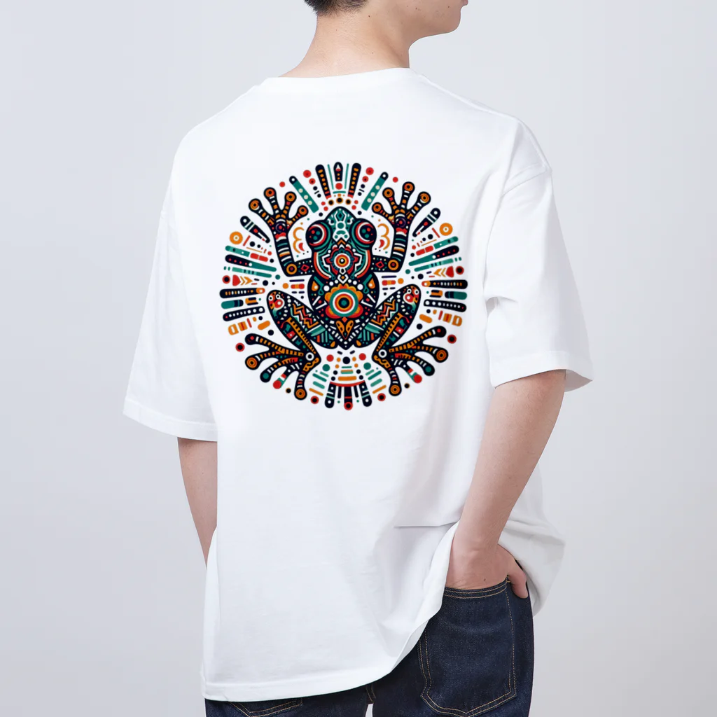 MU-SI-REのエスニックカエル Oversized T-Shirt