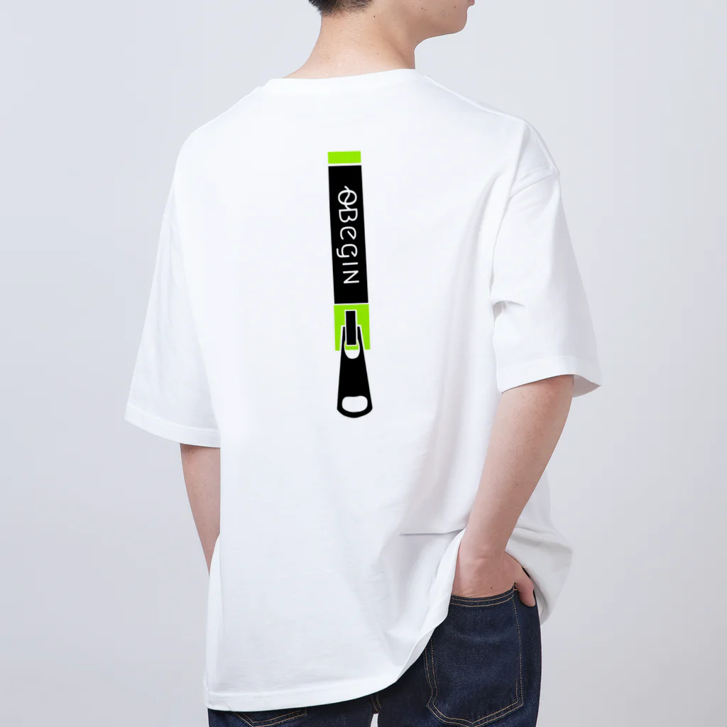 [0~Begin]の[0~Begin]ファスナーロゴプリント Oversized T-Shirt