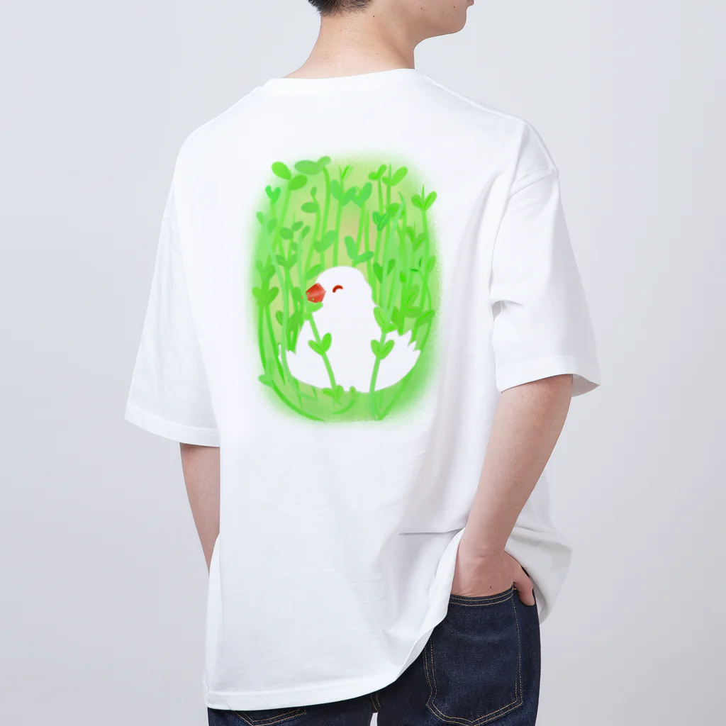 Lily bird（リリーバード）の豆苗まみれのセキセイちゃん オーバーサイズTシャツ