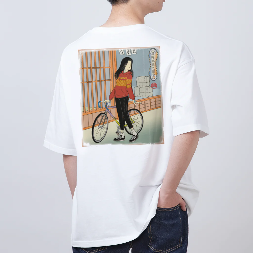 nidan-illustrationの"双輪車娘之圖會" 1-#2 オーバーサイズTシャツ