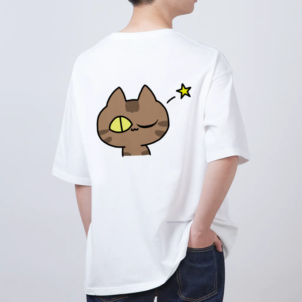 えじ。の表情豊かなネコちゃん オーバーサイズTシャツ