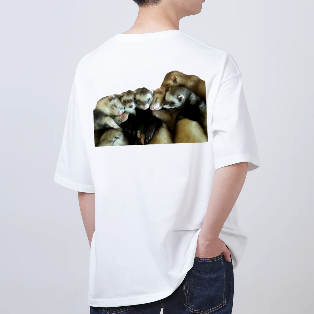 I LOVE FERRETのアイ　ラブ　フェレット♪ Oversized T-Shirt