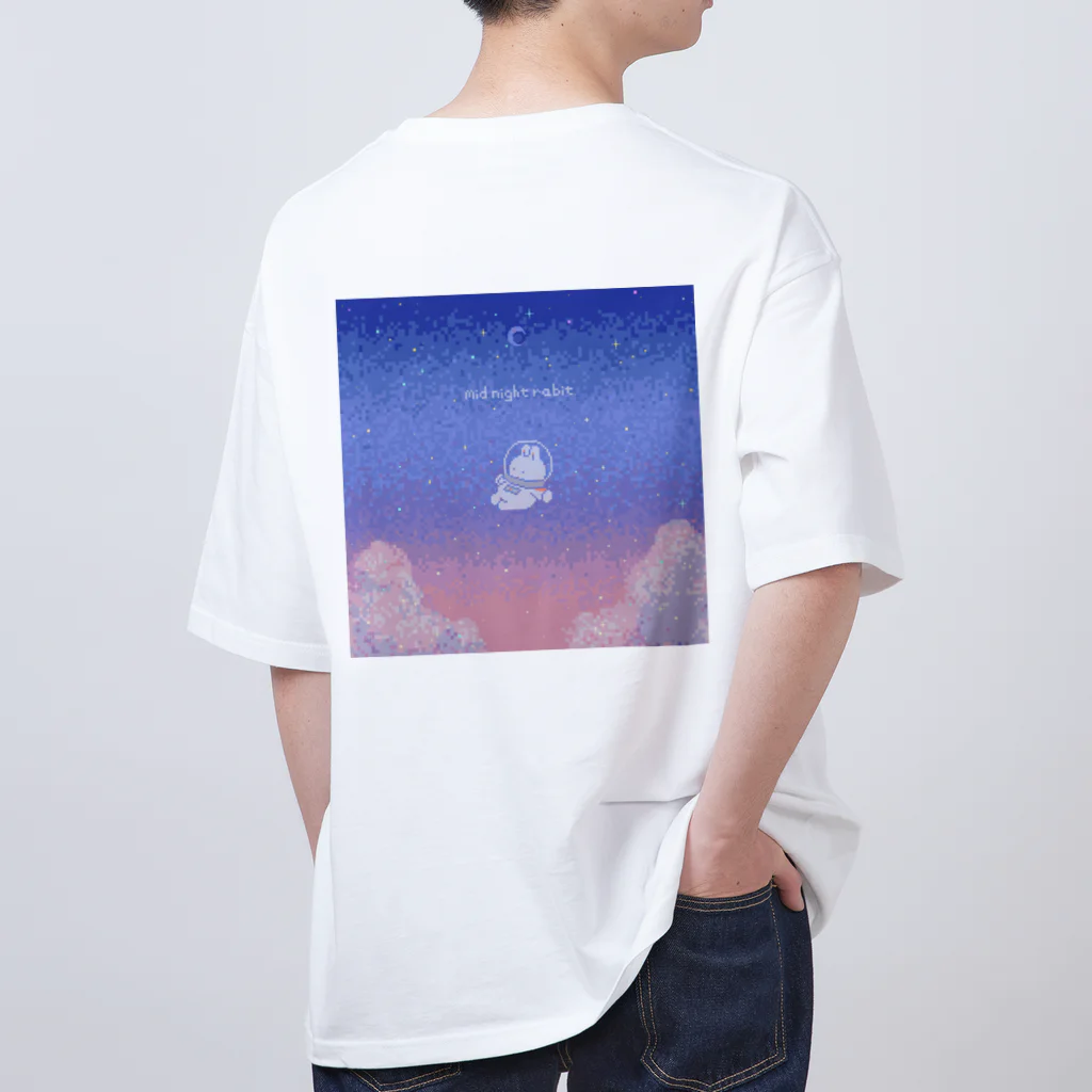 ヨミミの宇宙SHOPのパステルピンク_三日月_dot Oversized T-Shirt