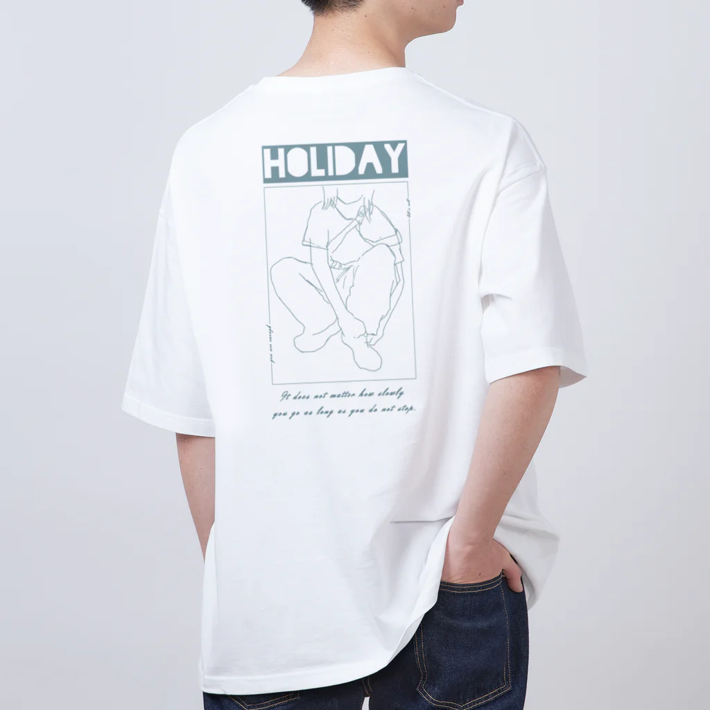 atelier PinoMiのHOLIDAY ( ブルー ) オーバーサイズTシャツ