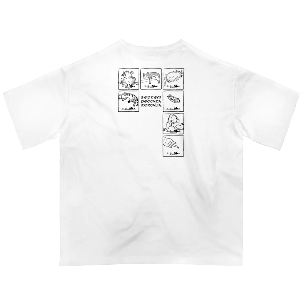 焦豆堂の七つの大罪（猫） オーバーサイズTシャツ