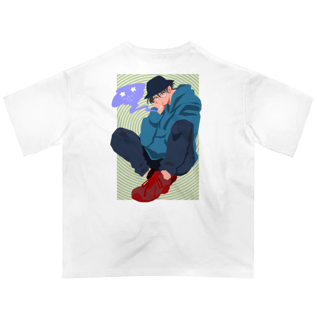 翠色の眼鏡のおしゃ眼鏡男子 Oversized T-Shirt