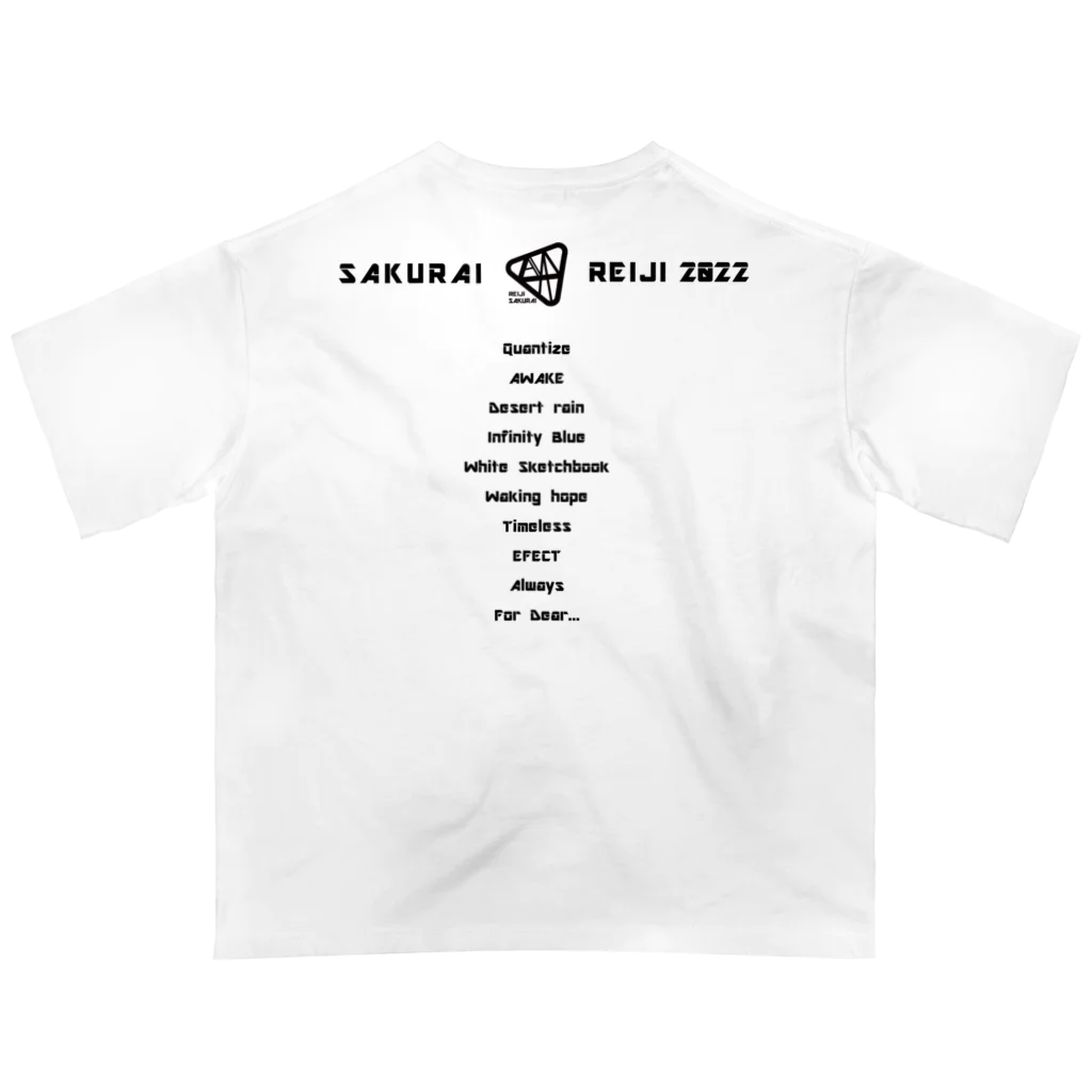 桜井零士 Official Goods Storeのlogo　BK　front　オーバーサイズTシャツ オーバーサイズTシャツ