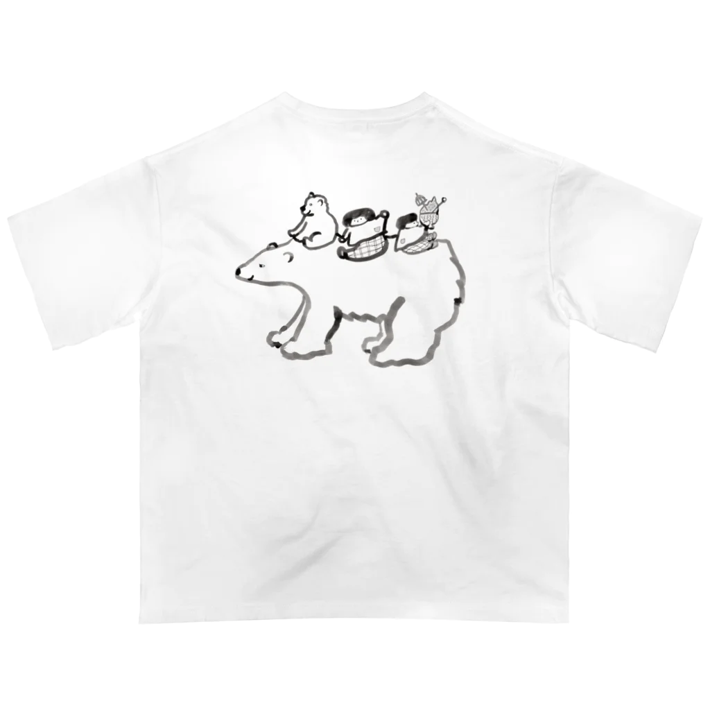 Umi Amaoto の（背面）シロクマとまめズ Oversized T-Shirt