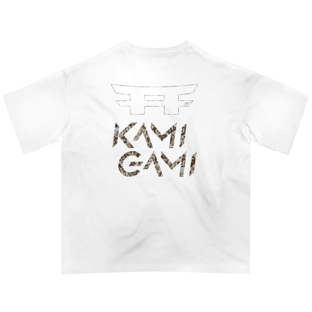 KAMI-GAMI from NTPの『KAMI-GAMI』backprint カモフラ Oversized T-Shirt