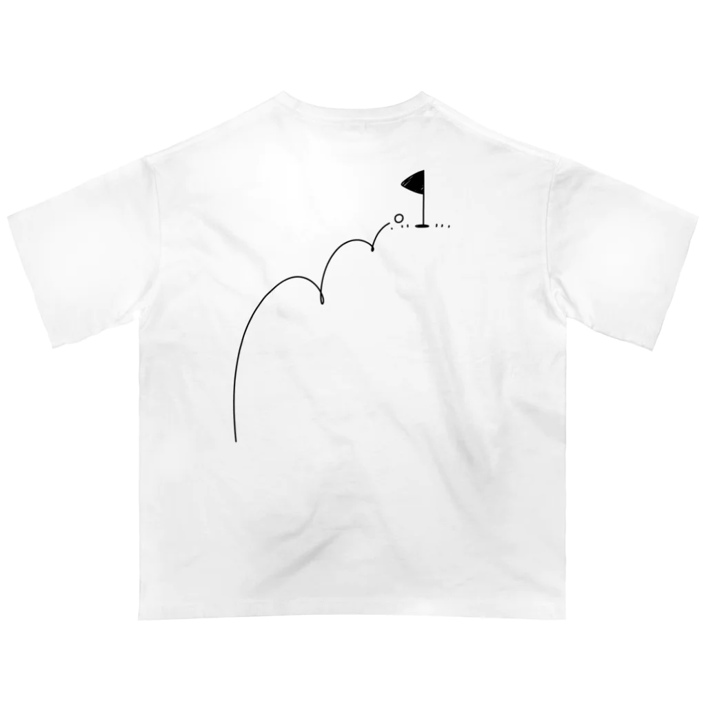 イラスト MONYAAT のバックプリント カップイン ゴルフTシャツ Oversized T-Shirt