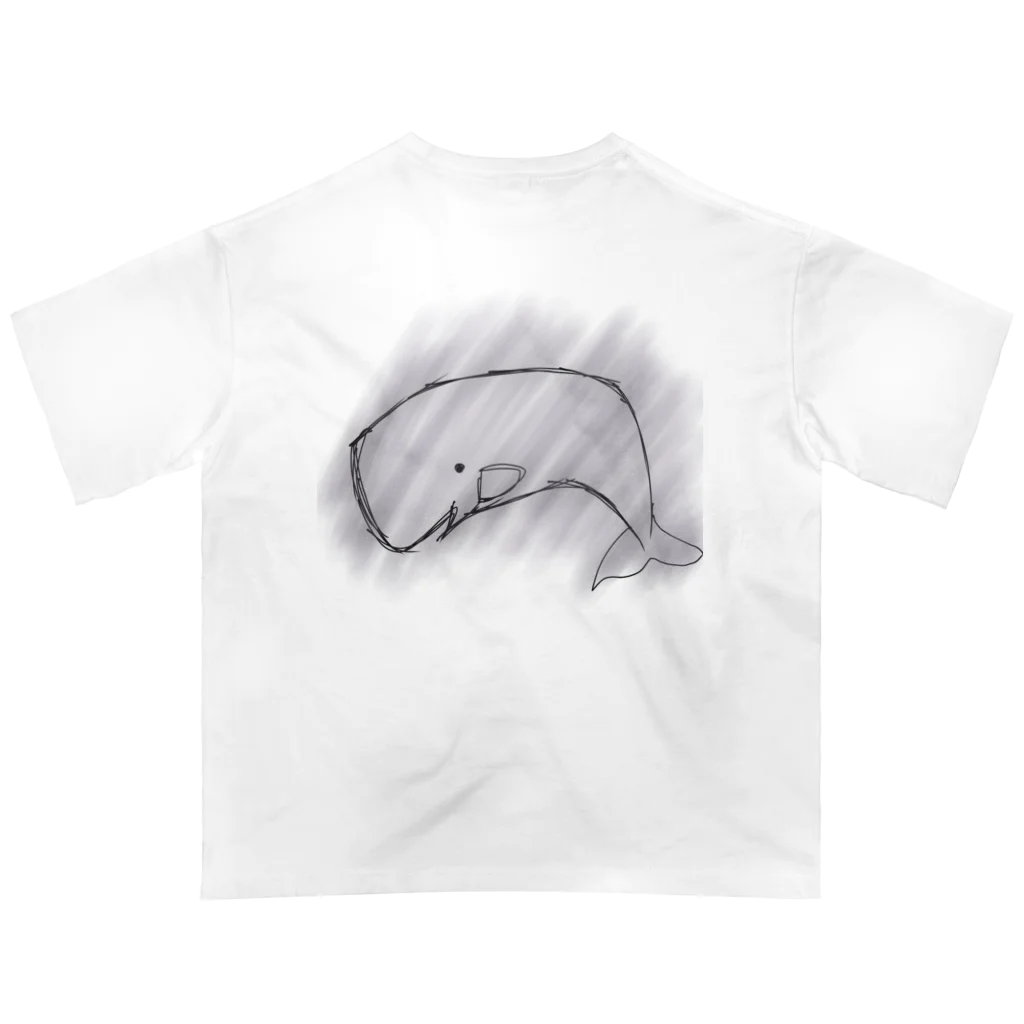 海来　漁師の嫁の海のアイテムの手描きまっこう Oversized T-Shirt