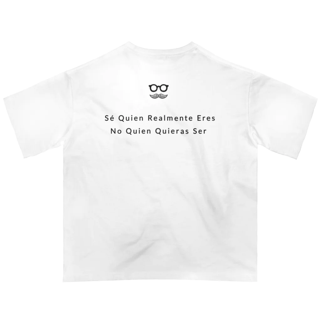 Andiamoのシンプルおひげ。（両面/黒） オーバーサイズTシャツ