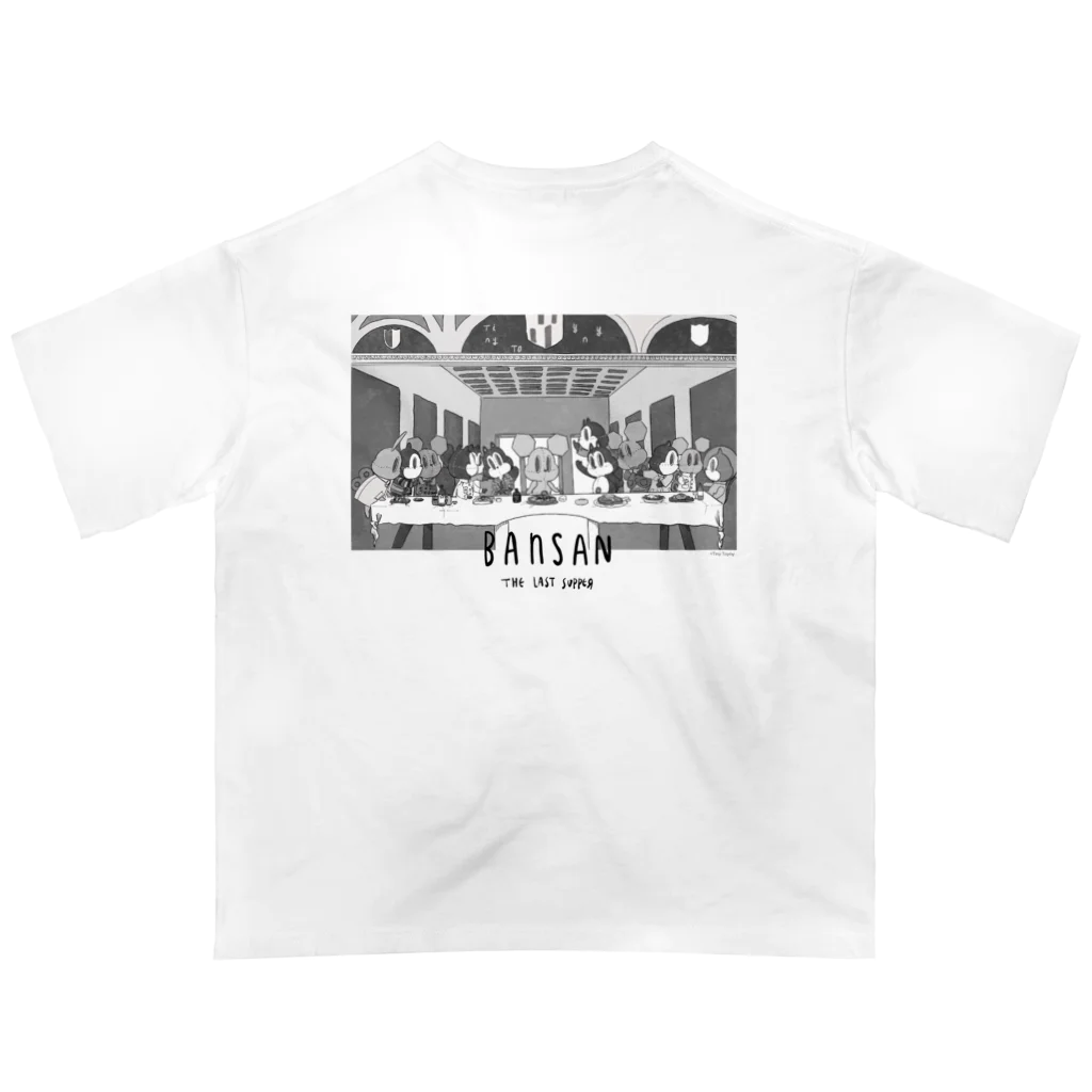 Tiny Toyny のTiny Toyny - Tiny Toyny the last supper back print hoodie / white オーバーサイズTシャツ