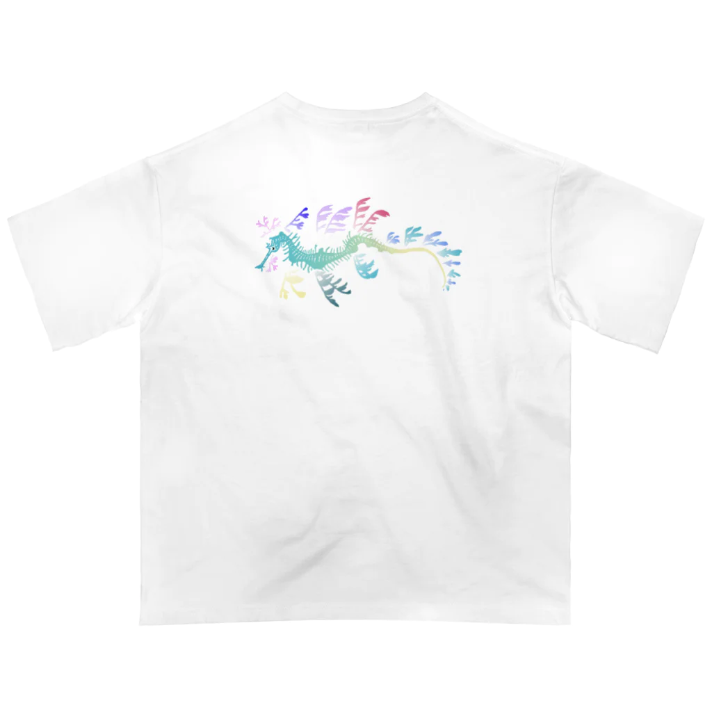 栗坊屋のリーフィーシードラゴン　カラフル オーバーサイズTシャツ