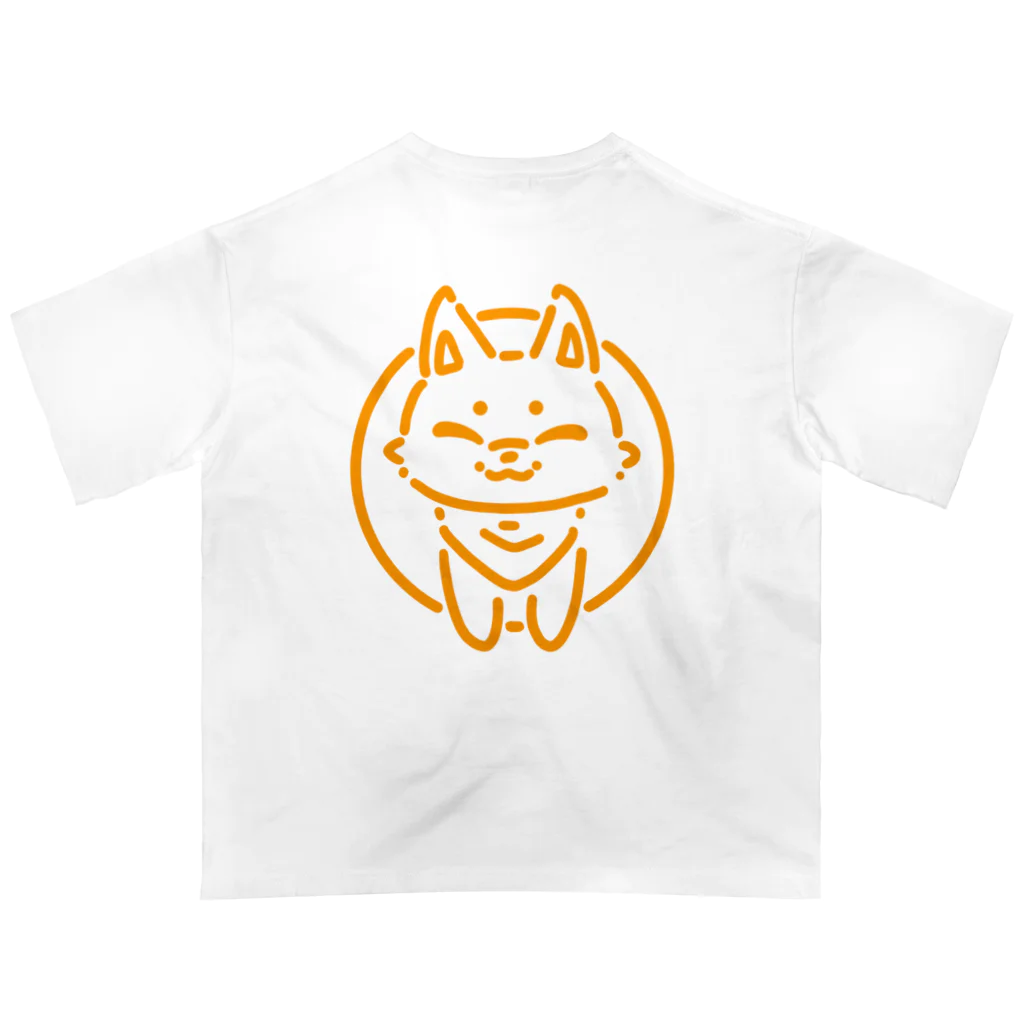 さざなみのおきつね印Tシャツ オーバーサイズTシャツ