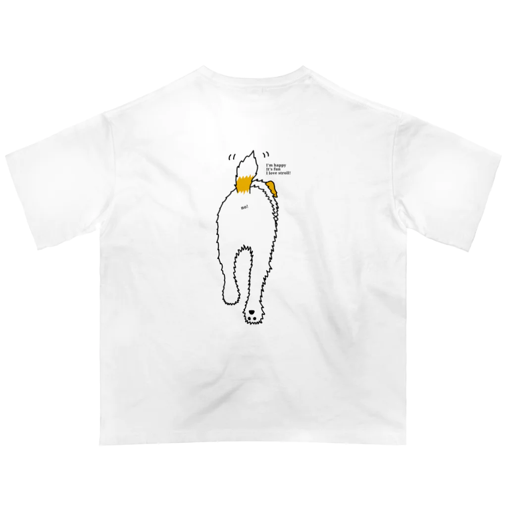 しっぽとたけさんのおさんぽ中 オーバーサイズTシャツ